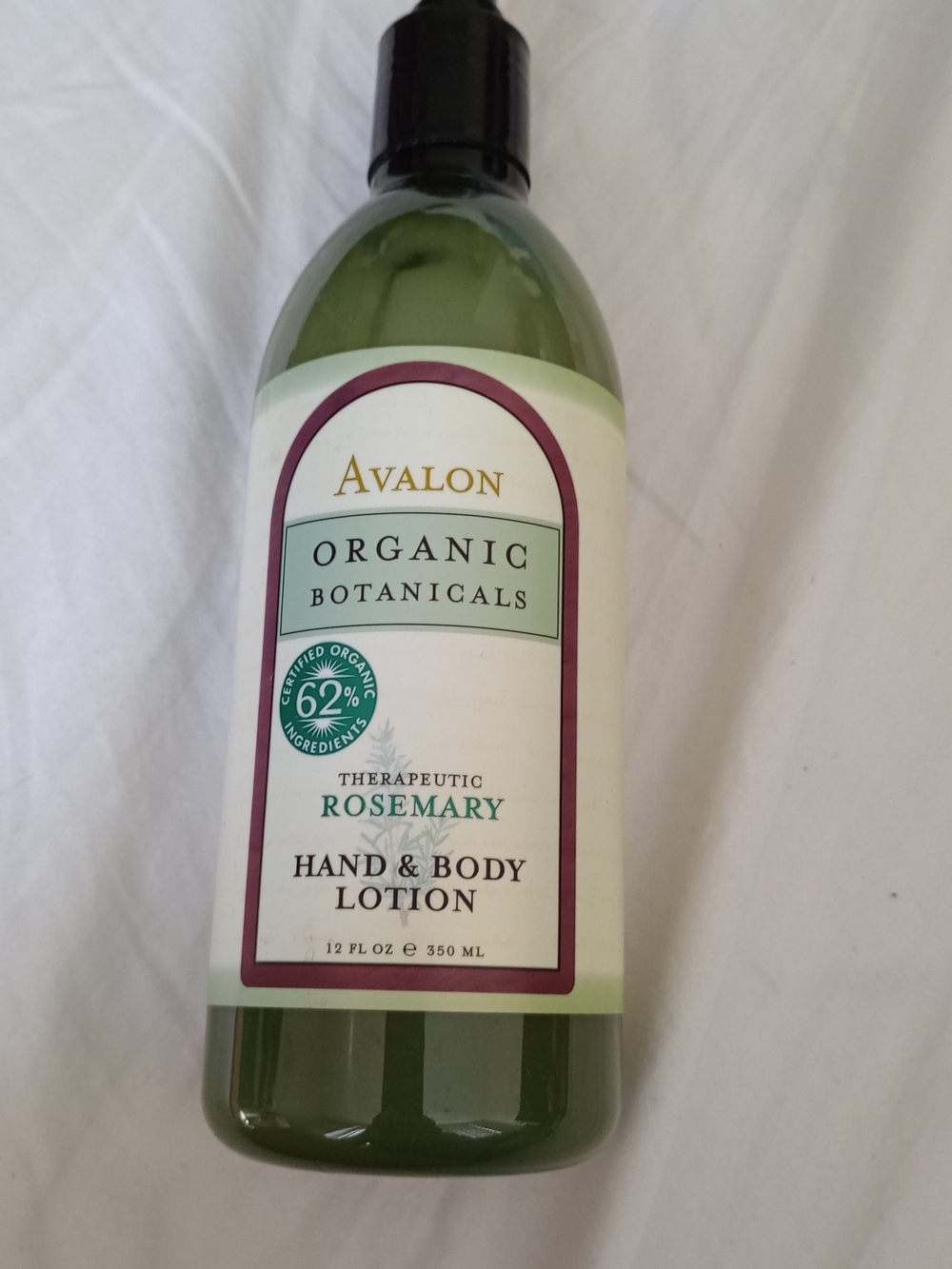 Avalon Organic Botanicals Hand & Body Lotion in Green with Burgundy Accents